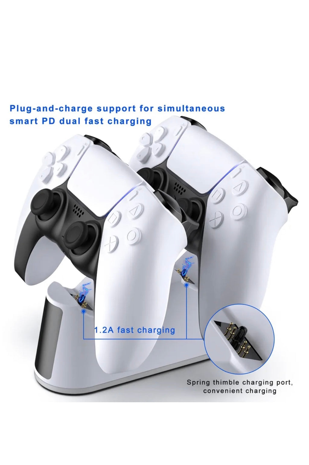 PS5 Dual Controller Fast Charger for PS5 controller&Dual Sense Controller