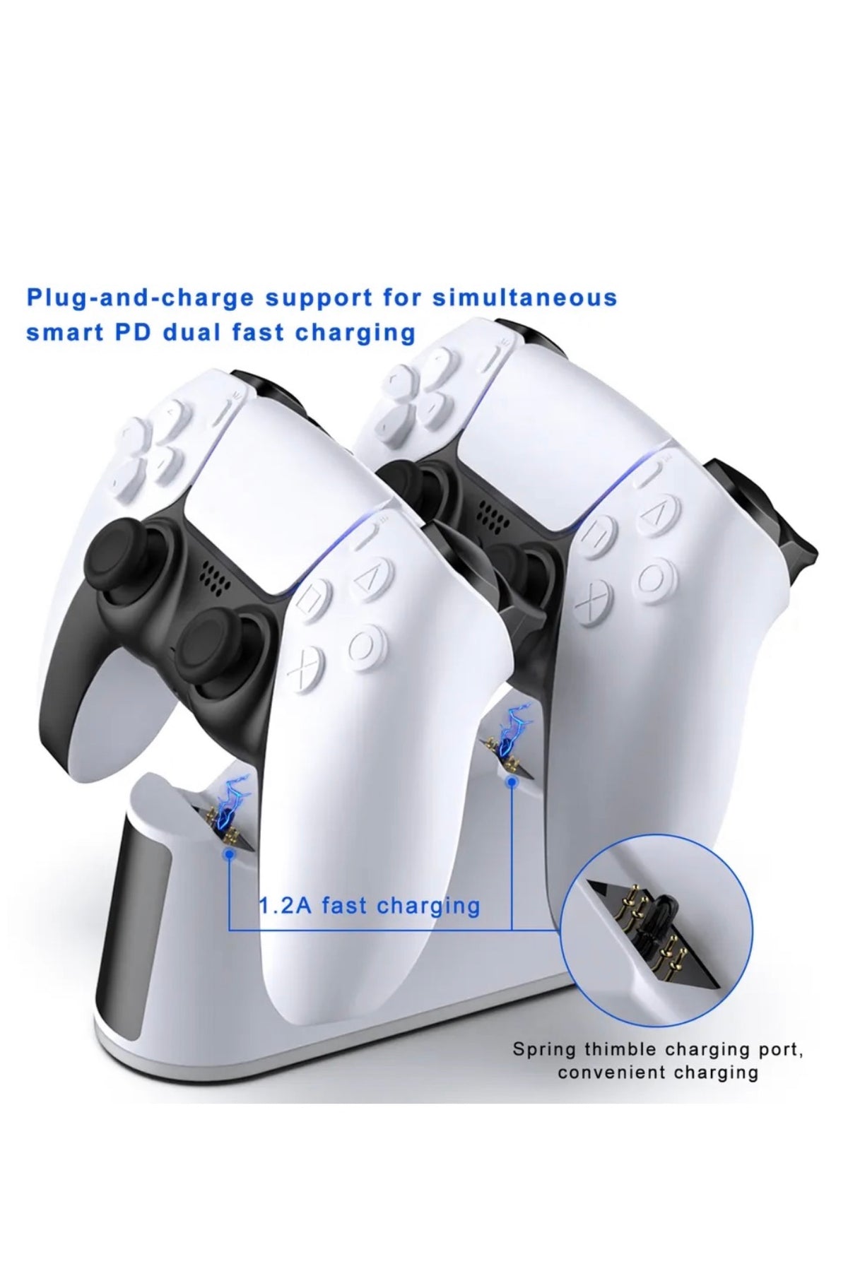 PS5 Dual Controller Fast Charger for PS5 controller&Dual Sense Controller